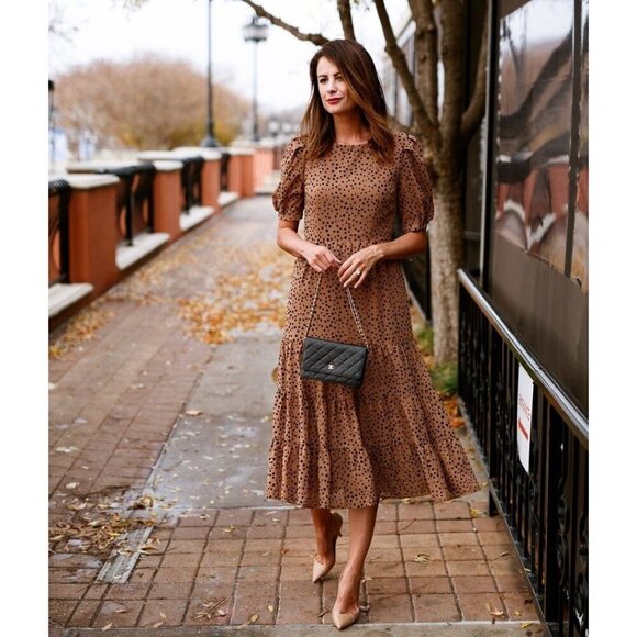BB Dakota Dresses & Skirts - BB Dakota Midi Dress Brown And Black